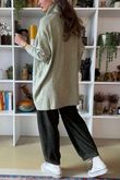 Beyond Terry Oversized Cowl Knit Pistachio Marl 